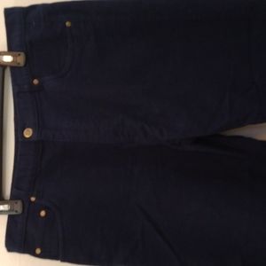 Samuel Windsor Navy Cotton Moleskin Pants  35 - 26